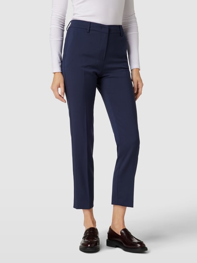 Weekend Max Mara Stoffen broek van lanawol met persplooien, model 'CANON' Marineblauw - 4