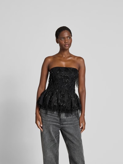 ROTATE Bandeau-Top mit Zierbesatz Black 4