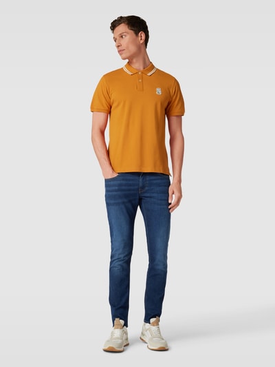 s.Oliver RED LABEL Poloshirt mit Label-Patch Orange 1