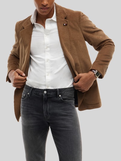Tommy Hilfiger Slim fit straight jeans van katoenmix model 'DENTON' Antraciet - 3