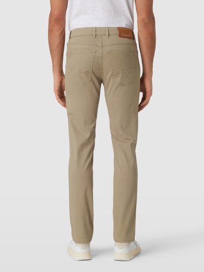 bugatti Slim fit stoffen broek met structuurmotief, model 'FLEXCITY' Beige - 5