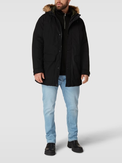 Jack & Jones Plus PLUS SIZE parka met imitatiebont Zwart - 1