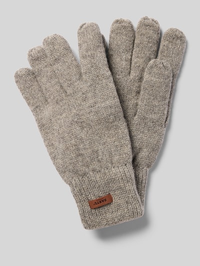 Barts Handschuhe mit Label-Detail Modell 'HAAKON' Mittelgrau 1