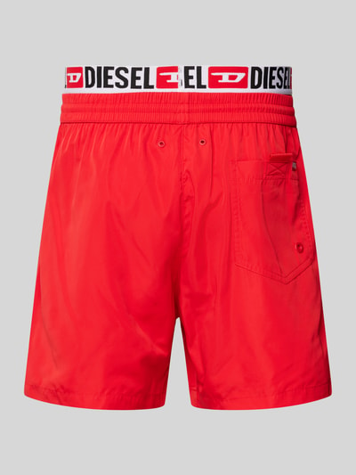 Diesel Zwembroek met elastische band, model 'VISPER' Rood - 3