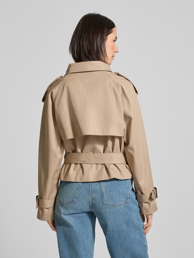 Tommy Hilfiger Cropped Trenchcoat mit Stehkragen Sand 5