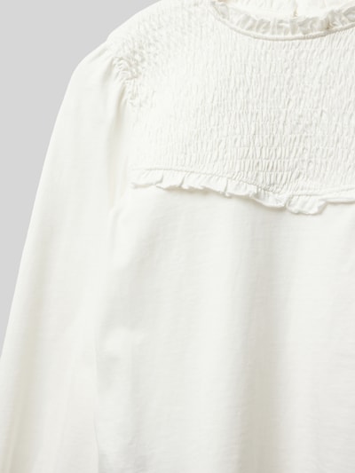 Mango Longsleeve mit Smok-Details Modell 'mixi' Offwhite 2