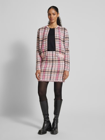 Marc Cain Gebreide rok met franjes en labeldetail Roze - 1