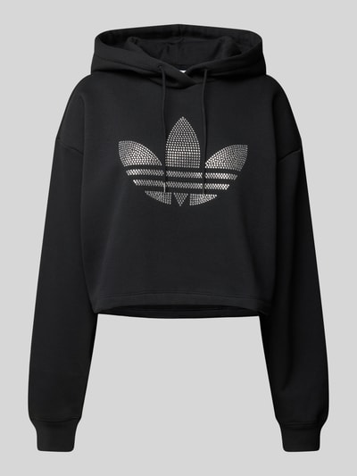 adidas Originals Krótka bluza z kapturem Czarny 2