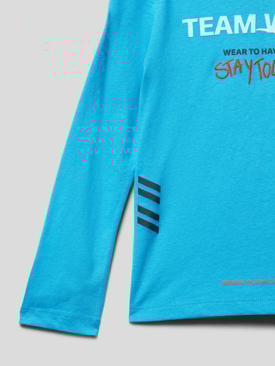 s.Oliver RED LABEL Hoodie met motiefprint Turkoois - 2