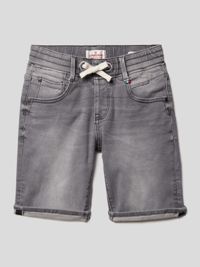 VINGINO Jeansshorts mit Label-Patch Mittelgrau 1