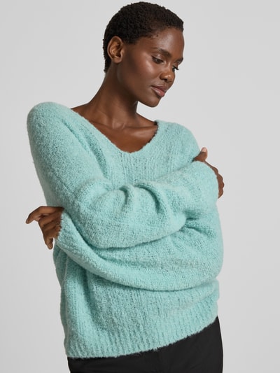 Marc Cain Strickpullover mit V-Ausschnitt Mint 3