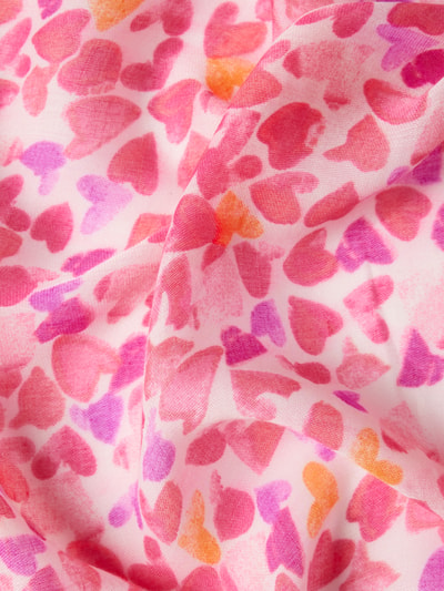 Kurt Beines Schal mit Allover-Muster Modell 'Mini Hearts' Pink 2