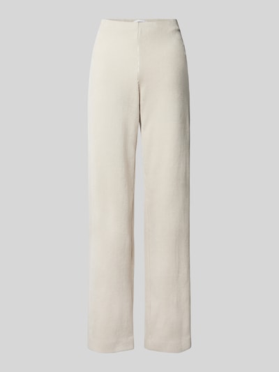 Raffaello Rossi Wide leg stoffen broek met structuurmotief, model 'ELAINE' Zand - 1