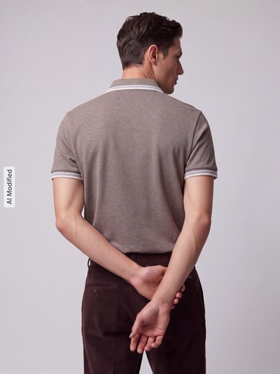 BOSS Green Regular Fit Poloshirt aus reiner Baumwolle Modell 'PADDY' Mittelbraun 5