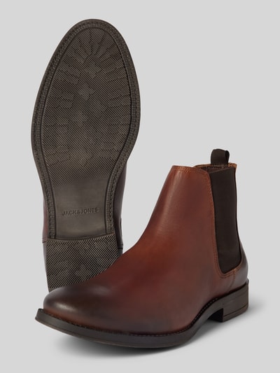 Jack & Jones Chelsea Boots aus Leder Modell 'WARGO' Cognac 3