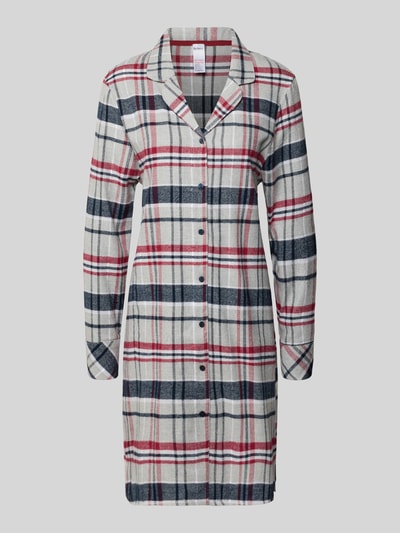 Skiny Nachthemd met knoopsluiting Lichtgrijs - 1