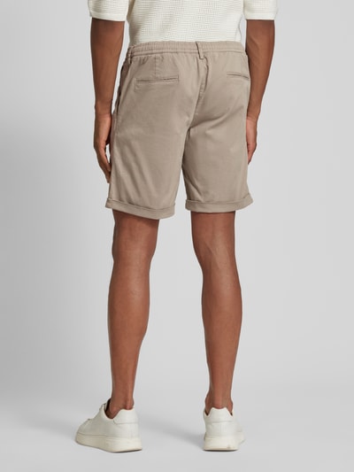 Profuomo Bermudas in unifarbenem Design mit Tunnelzug Beige 5