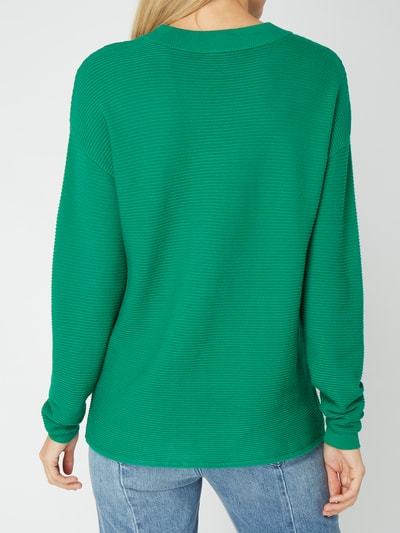 Jake*s Casual Pullover mit Rippenstruktur  Grass 5