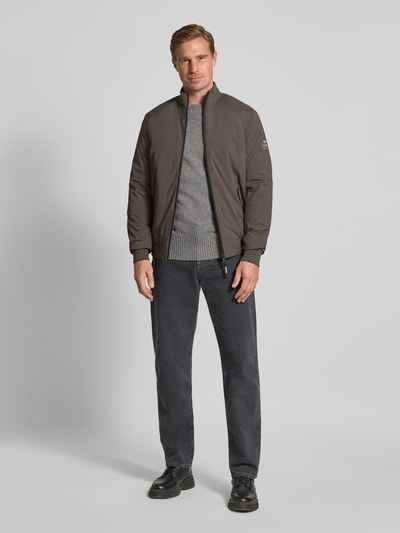 ECOALF Bluzon ze stójką i zamkiem błyskawicznym model ‘JAIME’ Jasnoszary 1