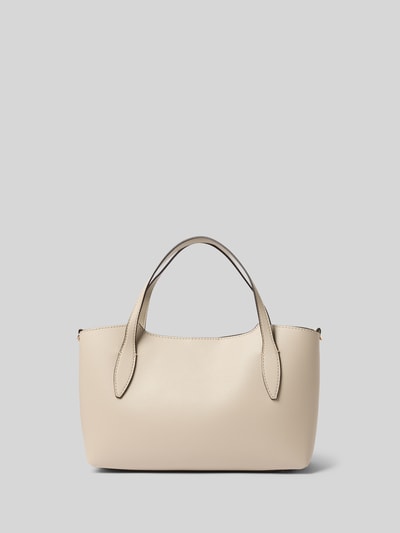 Produktfoto, Umhängetasche mit Label-Applikation von GUESS in Beige, strukturierte Oberfläche, inklusive Clutch, neutrale Beleuchtung
