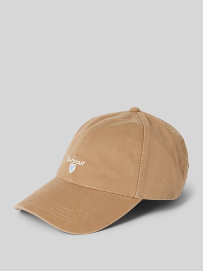 Barbour Basecap mit Label-Stitching Modell 'CASCADE' Beige 1