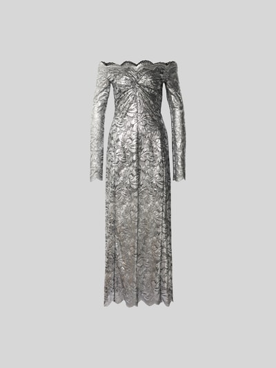 Rabanne Off-Shoulder-Kleid aus Spitze Hellgrau 2