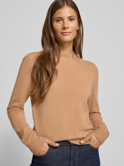 comma Strickpullover aus Wolle-Kaschmir-Mix mit Rundhalsausschnitt Camel 3