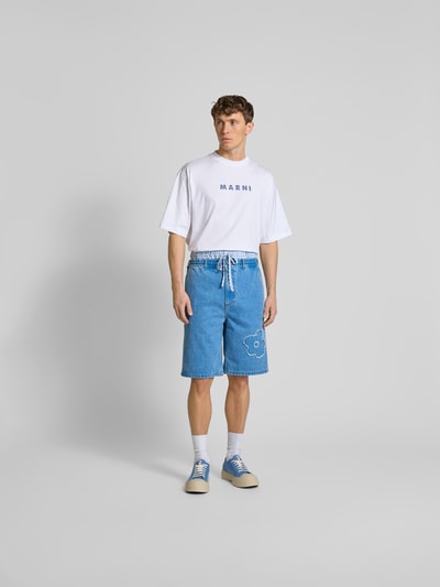 Marni Jeansshorts mit elastischem Bund Jeansblau 1