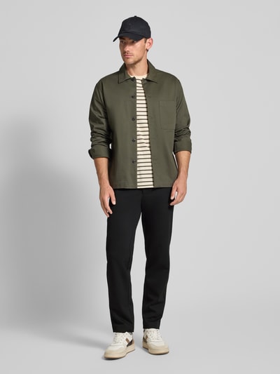 Lindbergh Stoffen broek met elastische band Zwart - 1