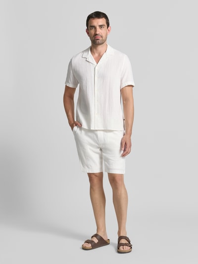 s.Oliver RED LABEL Relaxed Fit Stoffshorts aus einer Baumwolle Weiss 1