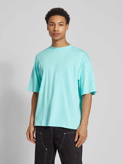 REVIEW Oversized T-Shirt mit überschnittenen Schultern Tuerkis 4