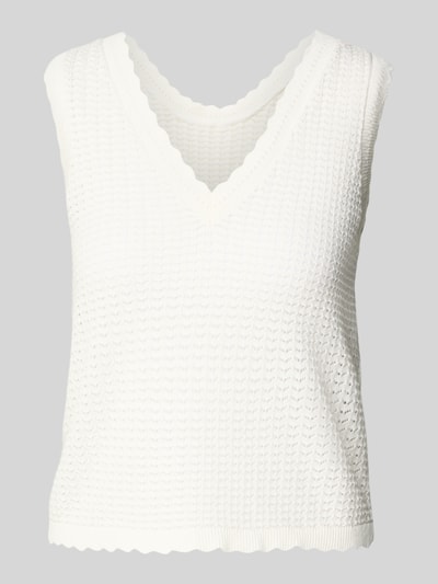 Pieces Regular Fit Pullunder aus reiner Baumwolle Modell 'SCOUT' Offwhite 2