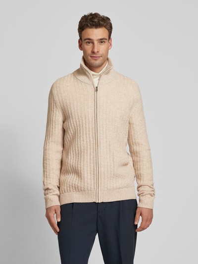 MAERZ Muenchen Strickjacke mit Strukturmuster Offwhite 4