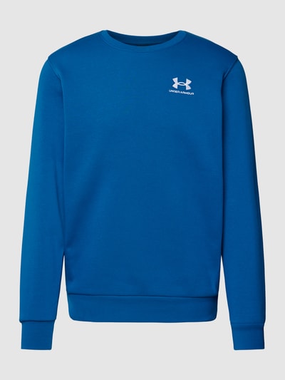 Under Armour Sweatshirt mit Label-Print Modell 'Essential' Petrol 2