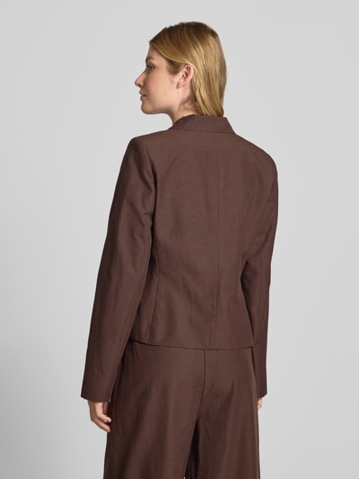 comma Blazer aus Viskose-Mix mit Leinen-Anteil Mittelbraun 5