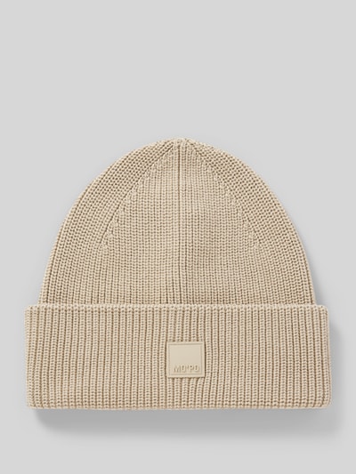 Marc O'Polo Denim Czapka beanie z naszywką z logo Beżowy 1