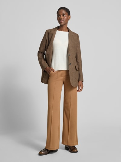 Smith and Soul Regular fit stoffen broek met viscose, model 'Interlock' Beige - 1