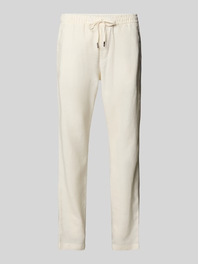 Tommy Hilfiger Loose fit stoffen broek van linnenmix, model 'HARLEM' Wit - 2