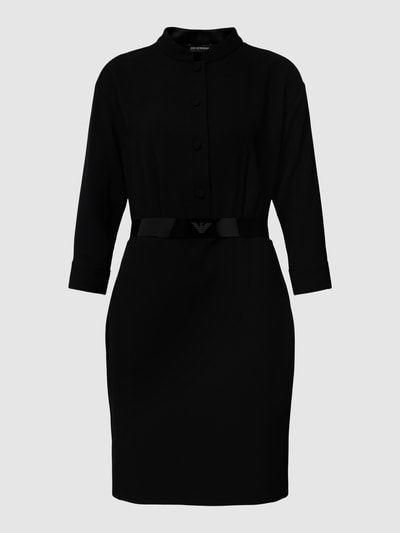 Emporio Armani Knielanges Kleid mit Label-Detail Black 2