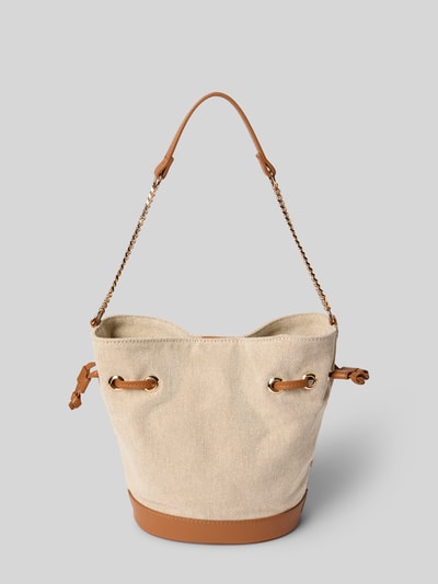 Liu Jo White Bucket bag met labelstitching, model 'BENA' Cognac - 4