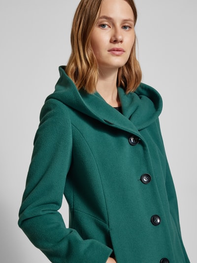 Milo Coats Lange jas met capuchon, model 'Bella' Groen - 3