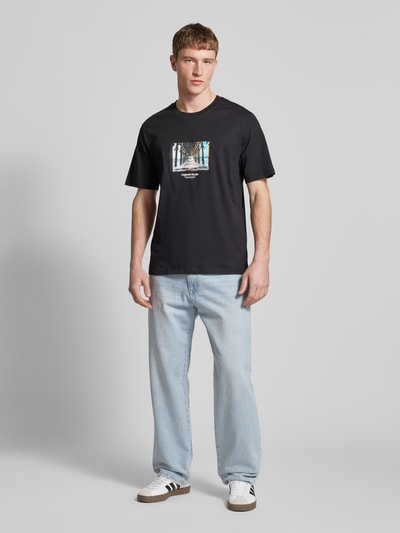 Jack & Jones T-shirt z nadrukiem z motywem model ‘VESTERBRO’ Metaliczny czerwony 1