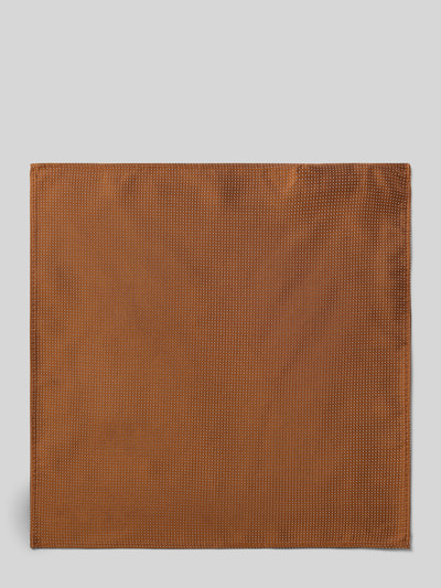 Produktfoto, Fein strukturiertes Einstecktuch aus Seide von ROY ROBSON in Braun, quadratisch, feine Textur, Größe 28 x 28 cm, Allover-Look