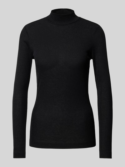 Rich & Royal Longsleeve mit Stehkragen Black 1