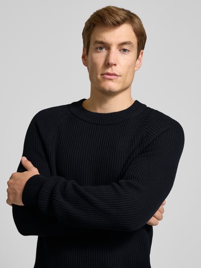 Casual Friday Strickpullover mit Rundhalsausschnitt Modell 'Kristian' Marine 3