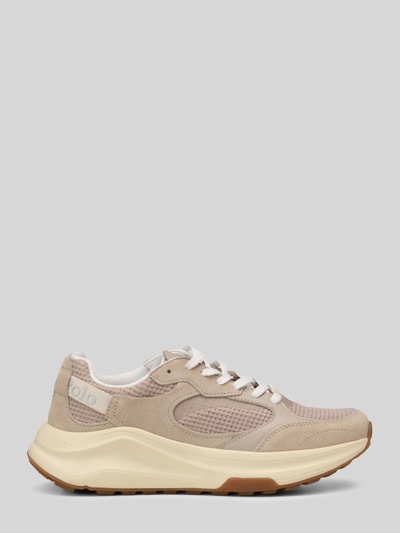 Marc O'Polo Sneakersy z licowej skóry bydlęcej i z wstawką z siateczki model 'LIV' Średnioszary 2
