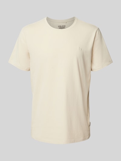 Blend T-shirt met geribde ronde hals, model 'Dinton' Lichtgrijs - 2