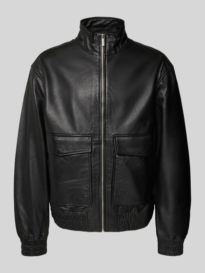 SELECTED HOMME Regular Fit Lederjacke aus echtem Lammleder Modell 'JOSEF' Black 2
