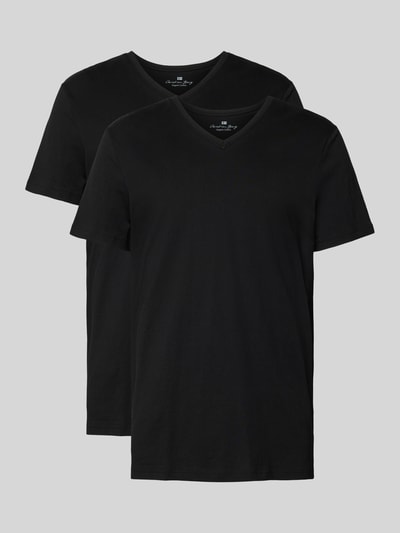 Christian Berg Men T-Shirt aus reiner Baumwolle im 2er-Pack Black 1
