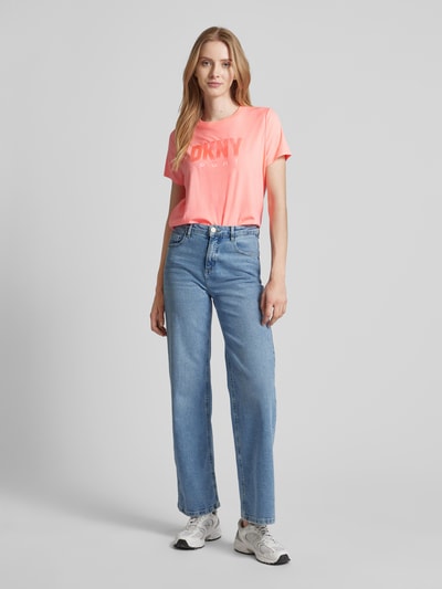 DKNY PERFORMANCE T-Shirt mit Label-Print Rosa 1